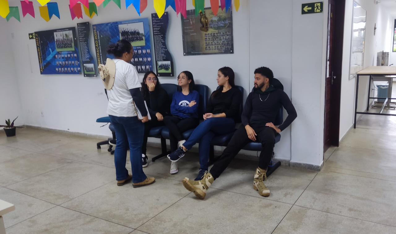 Equipe do projeto em Areia